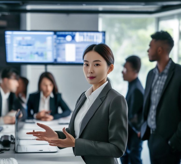 职场精英，妙彤乾商贸的精准合作之道