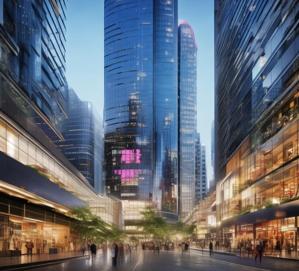 六星商贸广场，城市明珠，商业地标，充满活力的商业中心